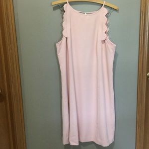 Ann Taylor Peach Scalloped Dress